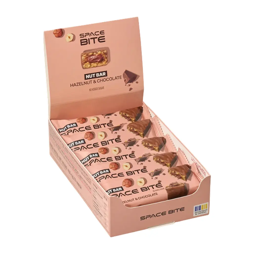 Space Bite Nut Bar — 10 × 40 г Hazelnut & Chocolate