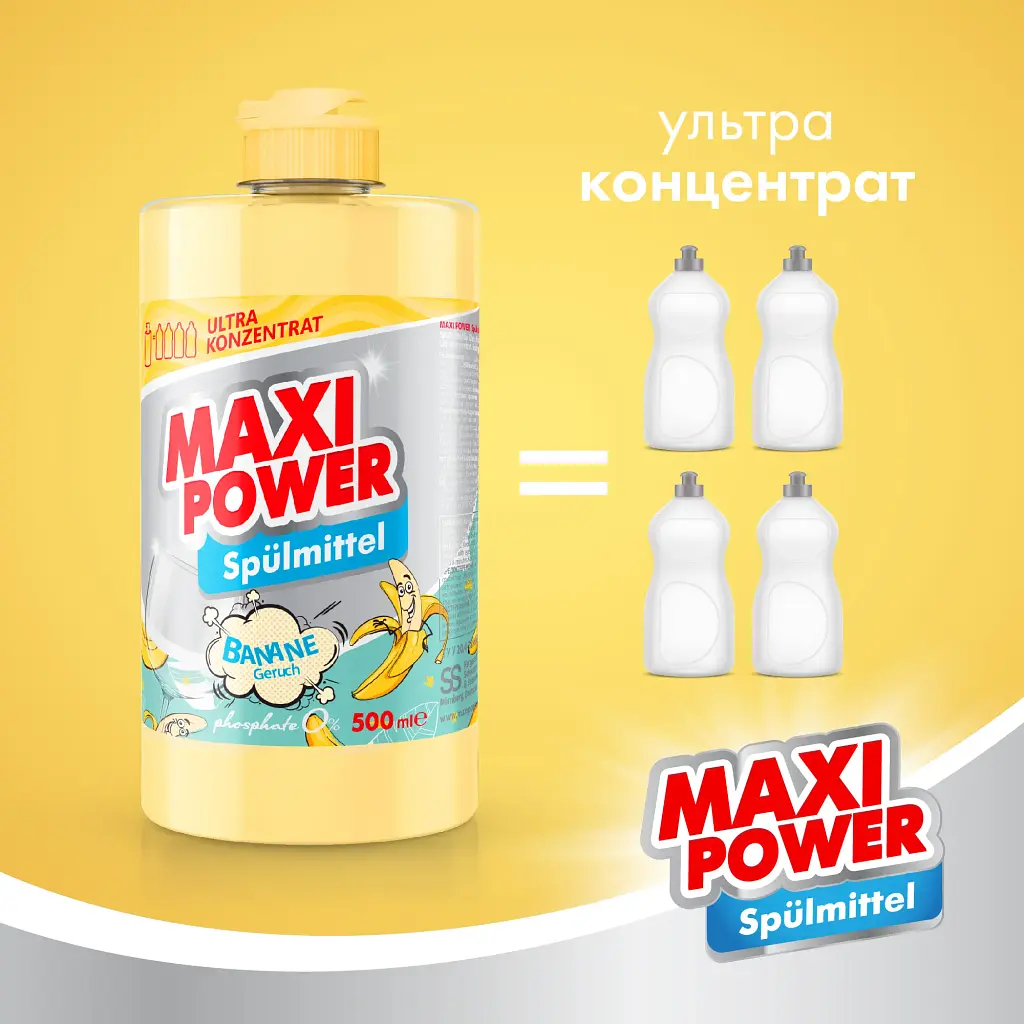 Засіб для миття посуду Maxi Power Банан 500 мл - фото 5