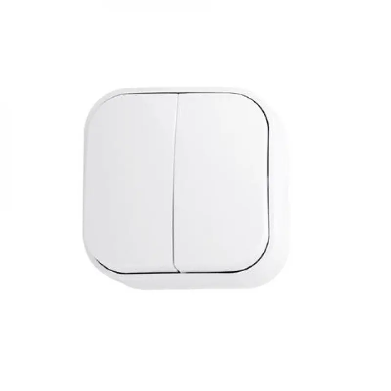 Вимикач HOROZ ELECTRIC Eva 2-й накладний білий - фото 2