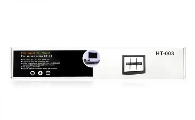 Настінне кріплення кронштейн з нахилом Tilt Mount HT-003 32"-70" Чорний - фото 4