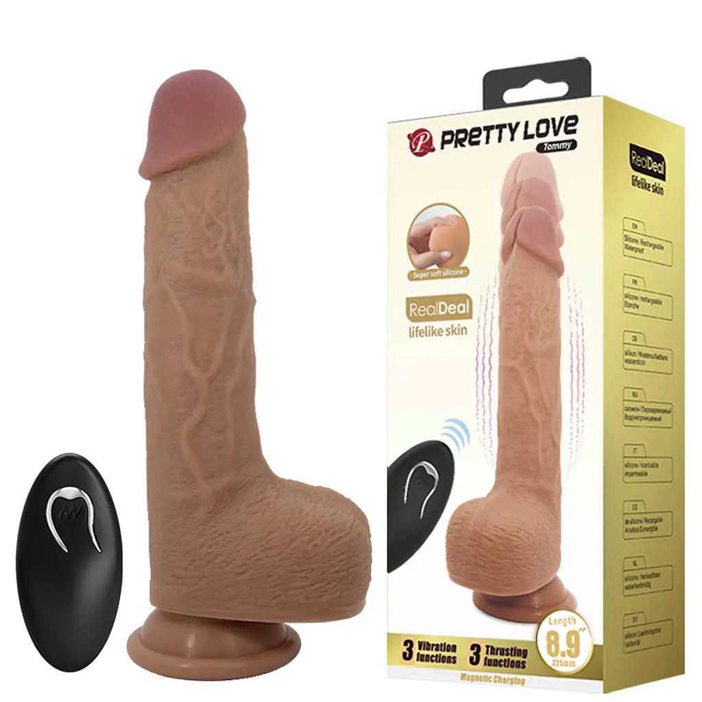 Вибратор Pretty Love Tommy 22.5 см телесный - фото 10