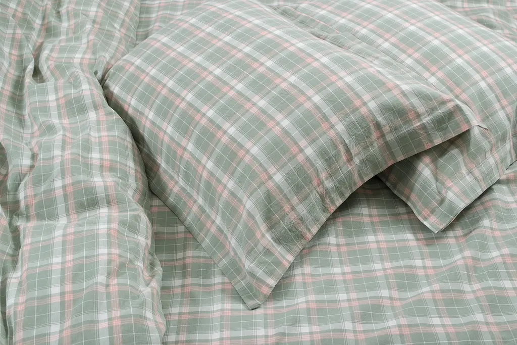Постельное белье Lotus Home - Checked Caledonia мятный семейный - фото 4