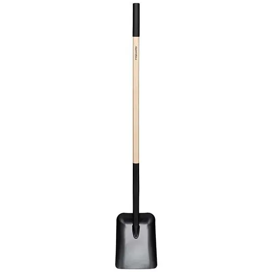 Лопата совкова з дерев'яною ручкою (L-подібна рукоятка) Fiskars Solid™ (1066724)
