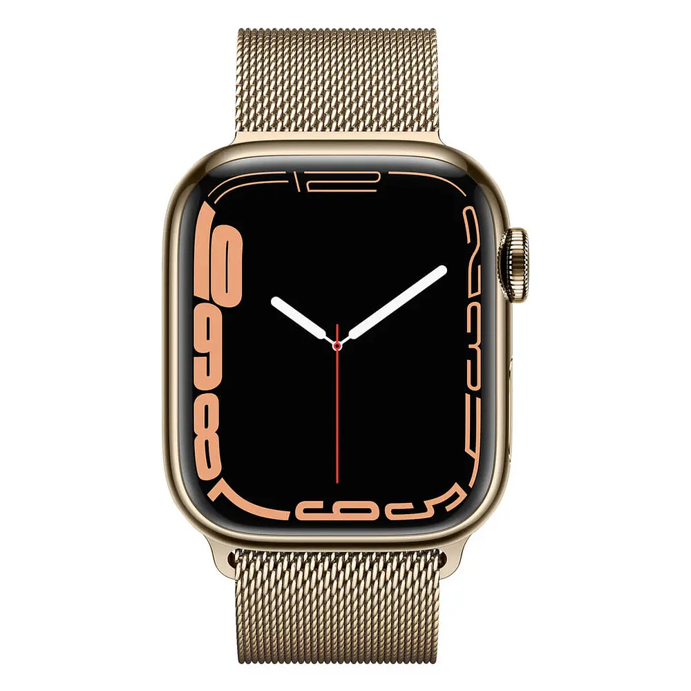Смарт-часы Apple Watch Series 7 GPS + Cellular 41mm Gold Stainless Steel with Gold Milanese Loop [MKHH3] [62618] - фото 2