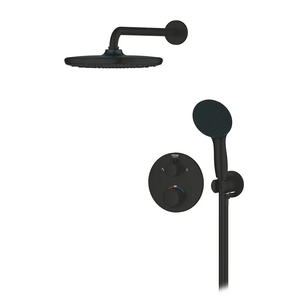 Душова система термостатична Grohe QuickFix Precision з Vitalio Start 250 348832430, Чорний матовий - фото 4