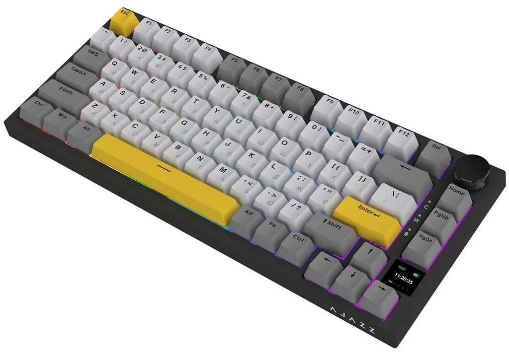 Клавиатура игровая механическая беспроводная Ajazz AK-820B PRO Black RGB Gift Switch Hot-Swap - фото 4