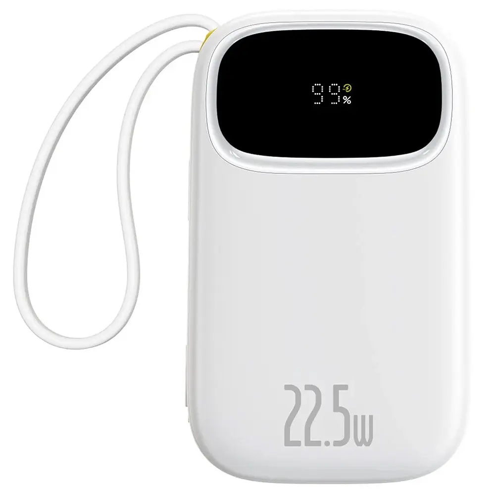 Зовнішній акумулятор Baseus Power Bank EnerFill FC31 Dual-Cable 10000mAh 22.5W (PPQD3-1022D) White - фото 3