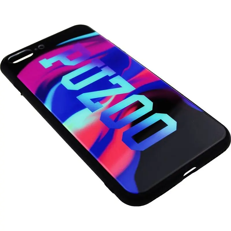 Чохол-накладка PUZOO Glass Printing with TPU Visions iPhone 7 Plus /8 Plus Black - фото 2