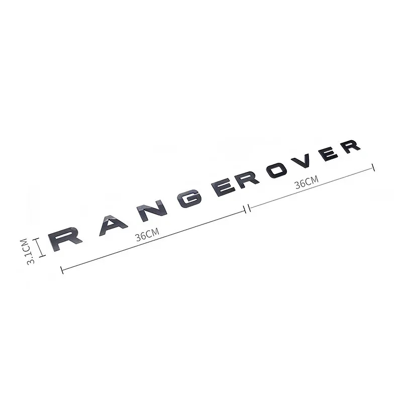 Емблема напис RANGE ROVER хром 720х31мм пластик (на скотчі) - фото 5