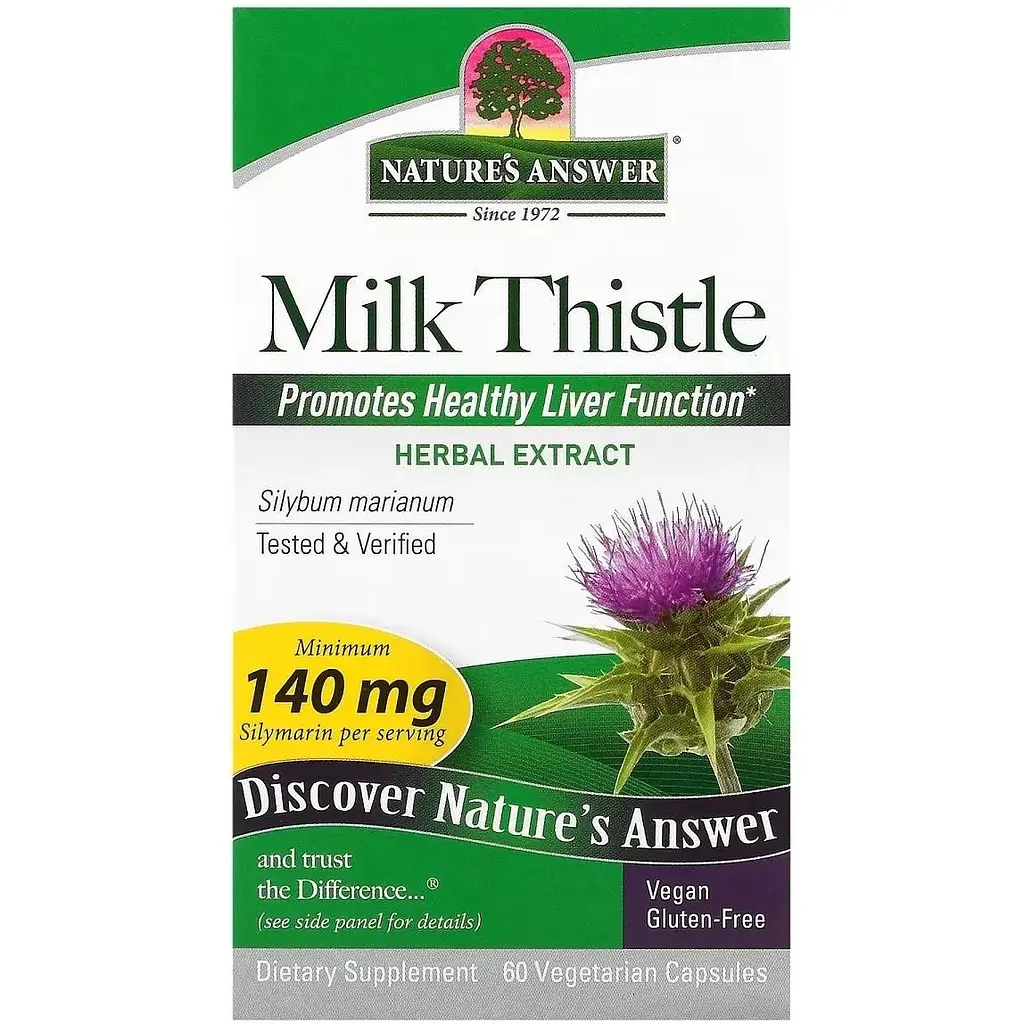 Розторопша Nature's Answer Milk Thistle 60 вегетаріанських капсул - фото 2