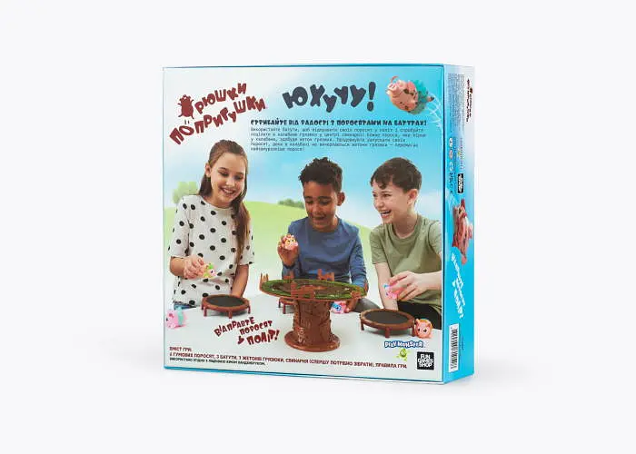 Настільна гра Fun Games Shop Хрюшки - Попригушки (Pigs on Trampolines) (укр.) (FGS63) - фото 2