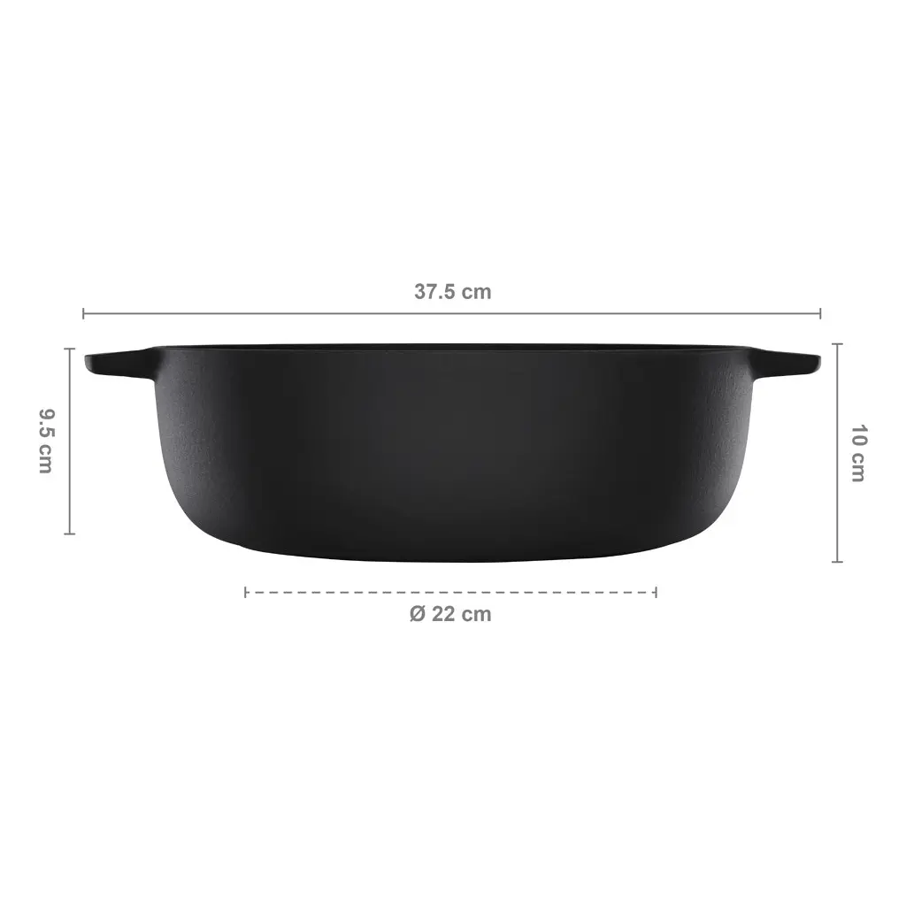 Каструля Fiskars Norden Grill з кришкою чавунна 6 л (1066430) - фото 7