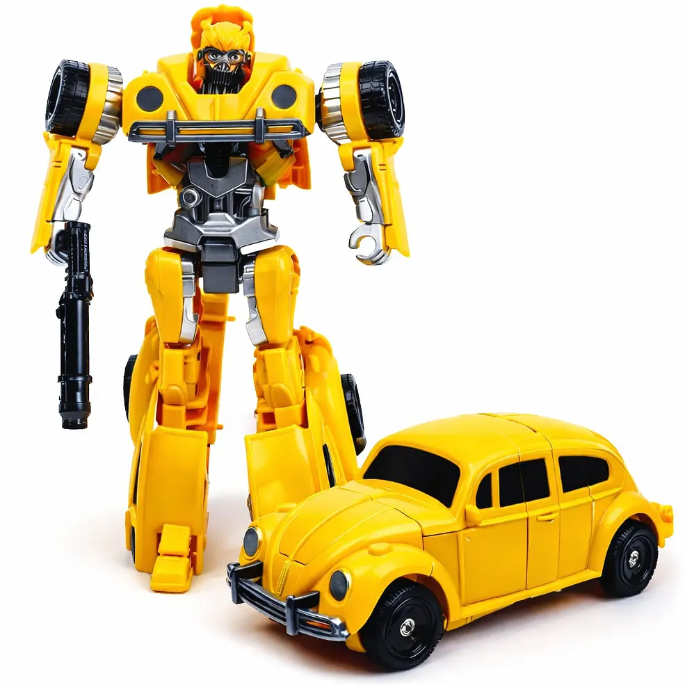 Робот машина трансформер Bumblebee Жук, іграшка 17 см, трансформація авто в робота, зі зброєю - фото 2