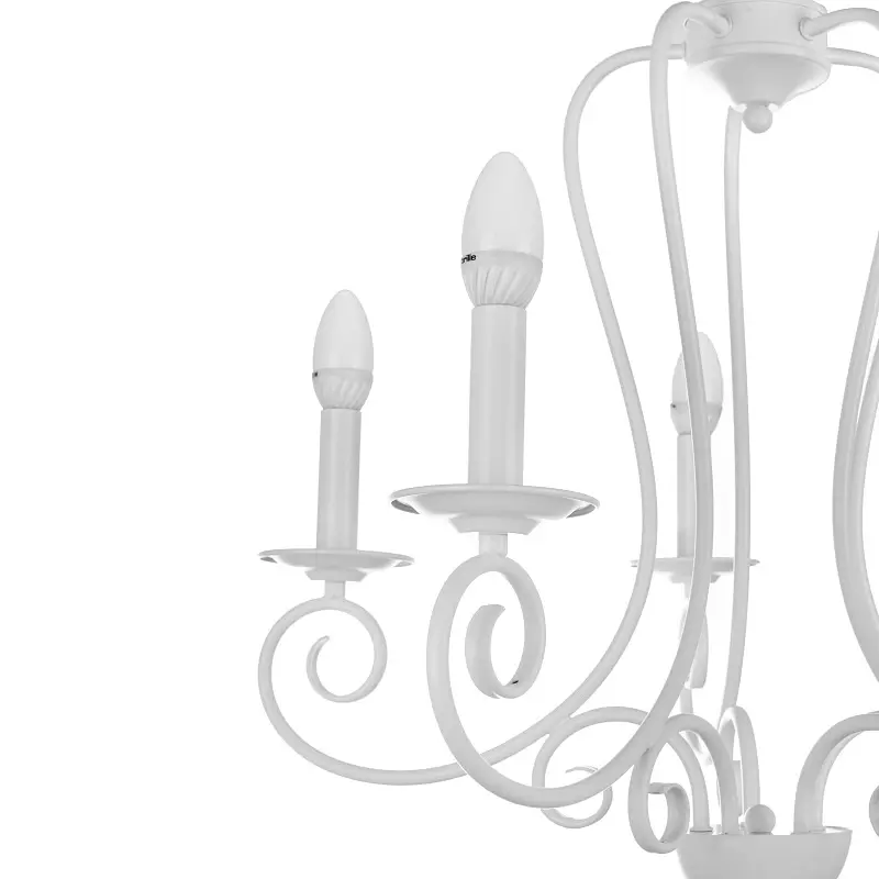 Люстра подвесная Brille свеча E14 40W WH (BKL-589S/5) - фото 3