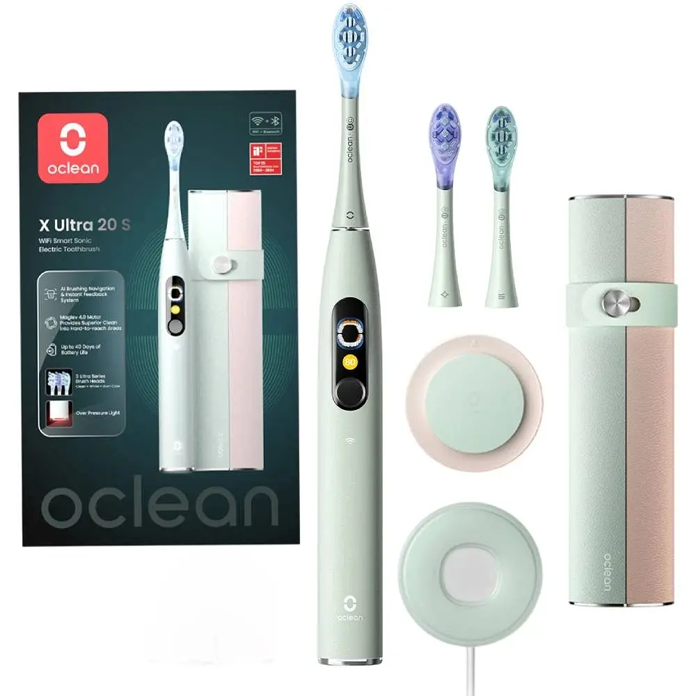 Розумна зубна електрощітка Oclean X Ultra 20 Set Electric Toothbrush Green (6970810557091) - фото 2