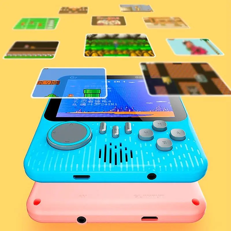 Ретро ігрова приставка SUP G7 Game Box Portable 666 in 1 AV Blue [85278] - фото 4