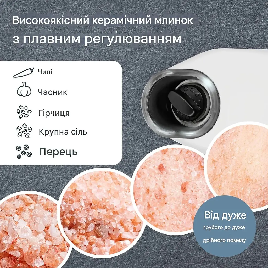 Млин для спецій ADE KG2407-1 електричний білий (KG2407-2) - фото 8