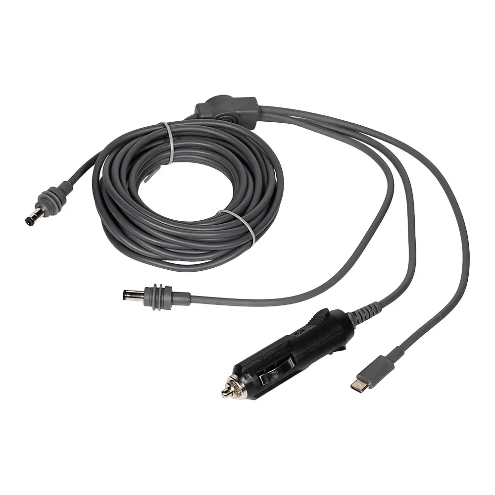 Кабель живлення 3 в 1 для Starlink Mini E-NET автомобільний прикурювач, DC Plug та USB Type-C Plug 5м (73-00657) - фото 2