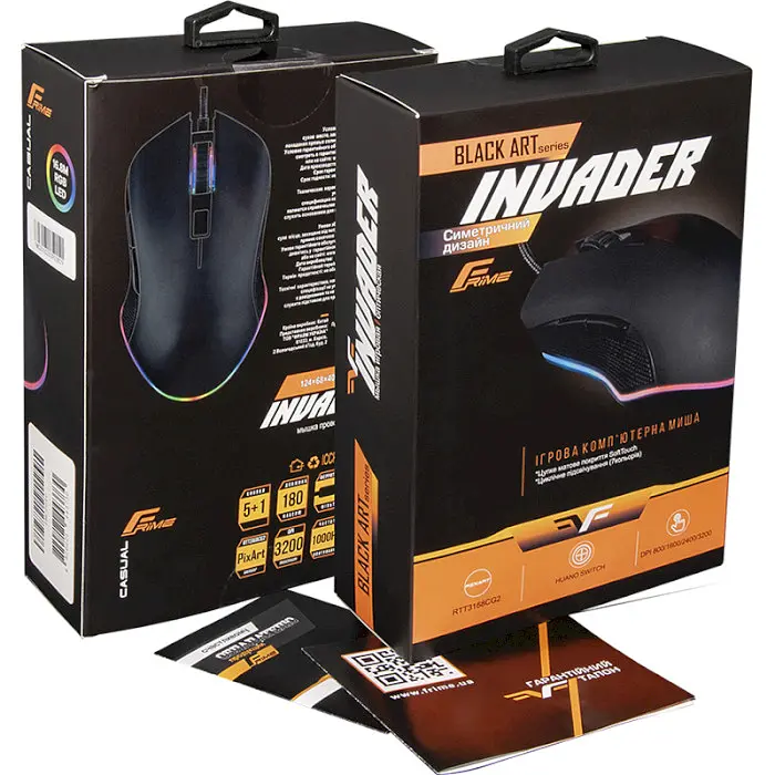 Миша Frime Invader USB Black (FMC2010) - фото 5