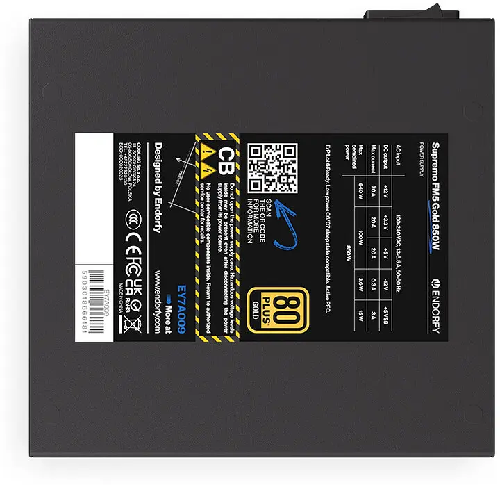 Блок питания Endorfy Supremo FM5 Gold 850W (EY7A009) - фото 7