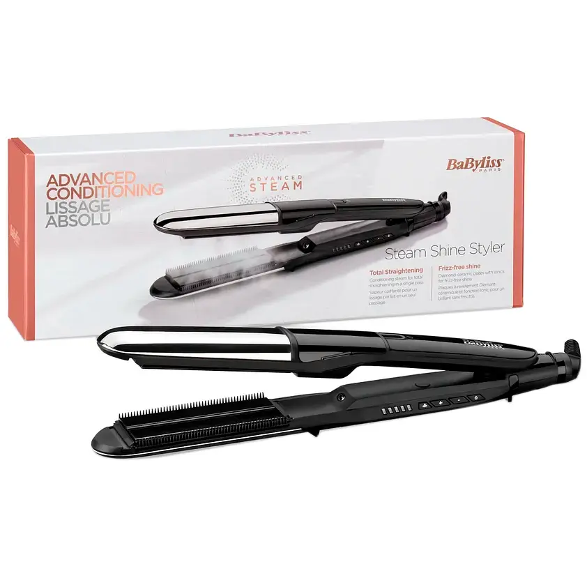 Випрямляч BaByliss Steam Mist чорно-сріблястий (ST496E) - фото 4
