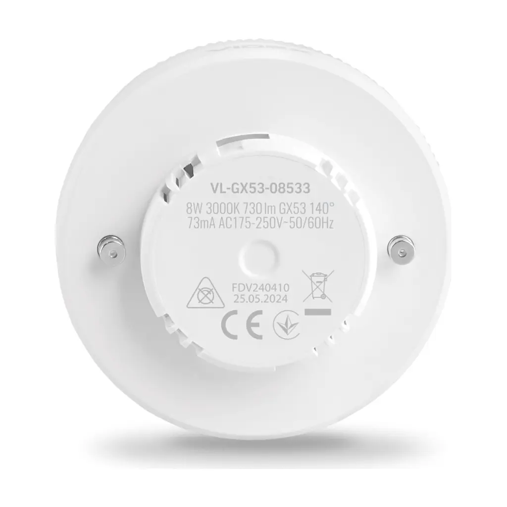 Лампочка Videx LED GX53 8W 3000K 220V (VL-GX53-08533) - фото 2