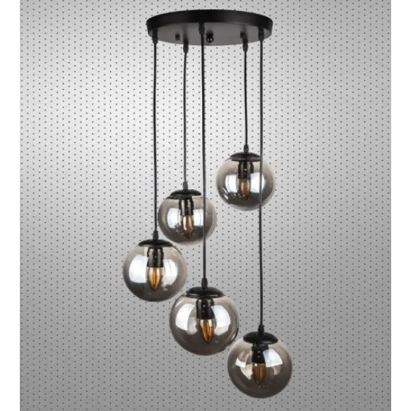 Люстра молекула в стилі лофт Levistella 756PR150F-5 BK+BK (300) - фото 2