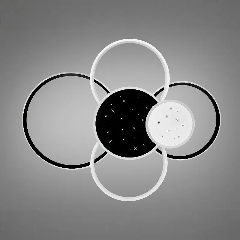 LED люстра модерн 2448WH+BK dimmer - фото 3