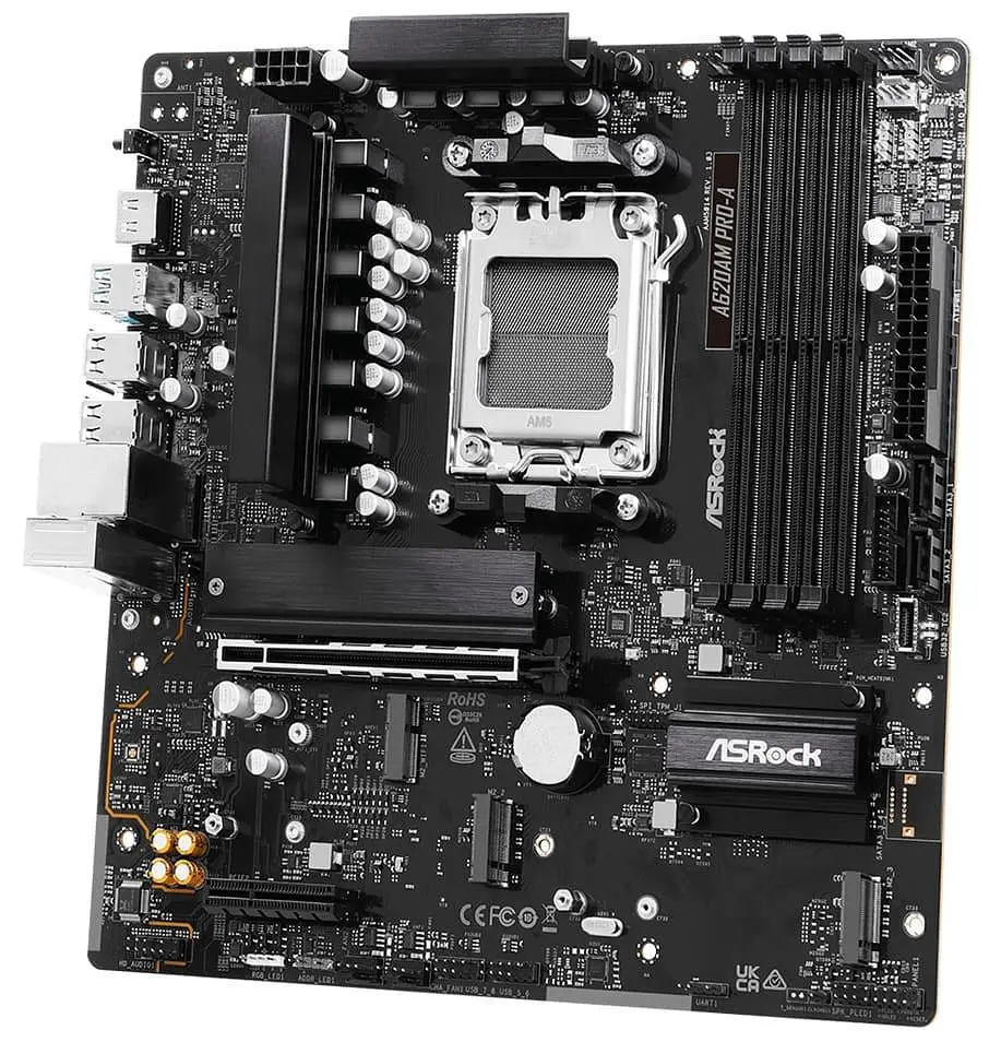 Материнська плата AsRock A620AM PRO-A (A620AM PRO-A) (Socket AM5, AMD A620A, Micro-ATX) - фото 3