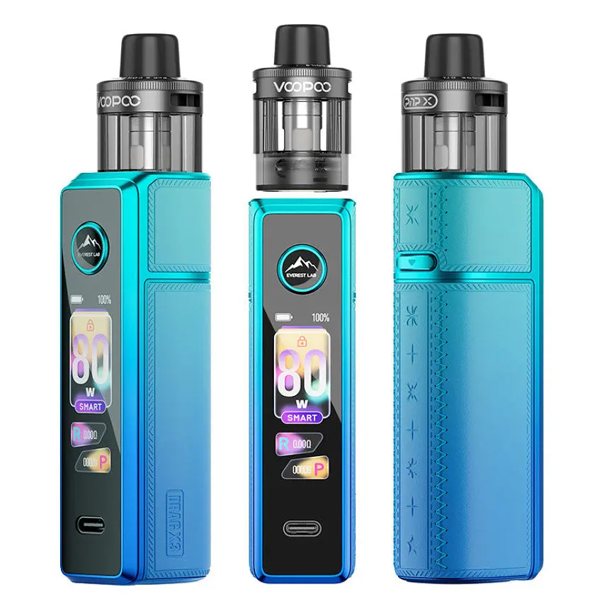 Под-система VooPoo Drag X3 80W Pod with PnP X Cartridge DTL 5 мл електронна сигарета Kit Sky Blue (18816) - фото 2