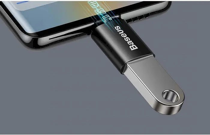 Перехідник Baseus Ingenuity Series Mini OTG Adaptor USB-C to USB-A Black (ZJJQ000001) [78667] - фото 6