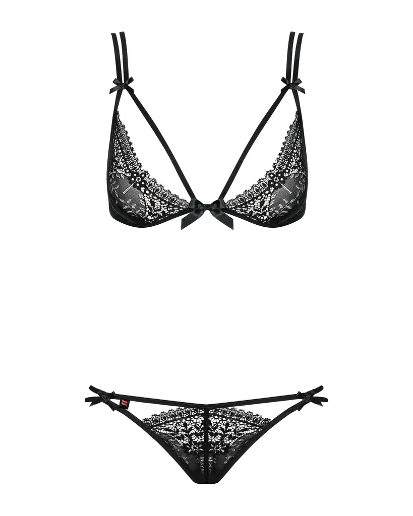 Комплект білизни Obsessive Intensa Set Black S/M - фото 4