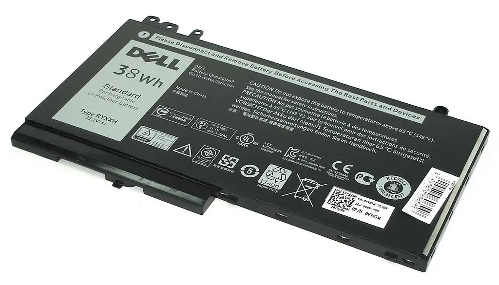 Акумулятор для ноутбука Dell RYXXH 11.1V Black 38Wh - фото 2