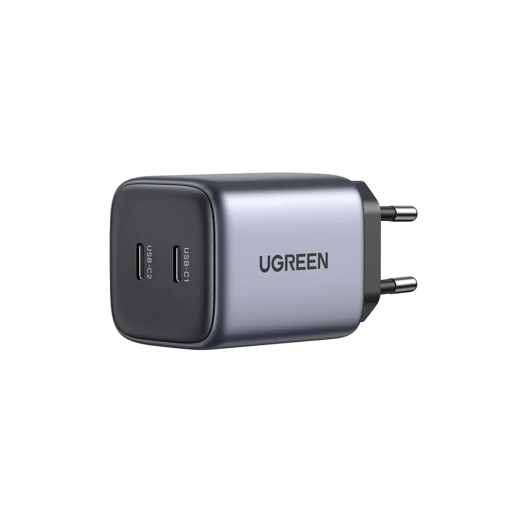Зарядний пристрій Ugreen 2xUSB-C PD 45 Вт (25 Вт + 20 Вт) QC 4.0 + CD294 чорний (90573)
