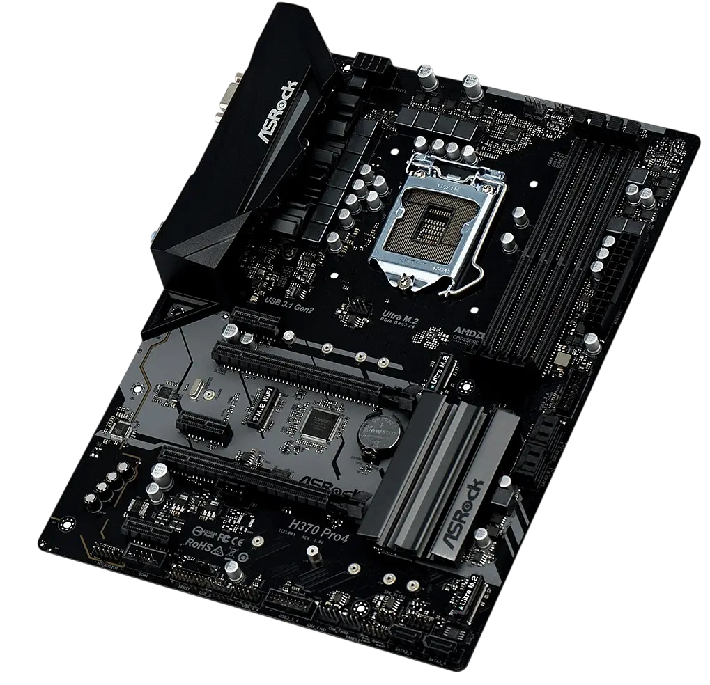 Материнська плата ASRock H370 Pro4 LGA 1151v2 (H370 Pro4) Б/В - фото 2