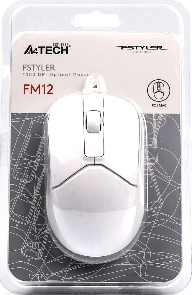 Миша A4Tech (Fstyler FM12 White) - фото 5