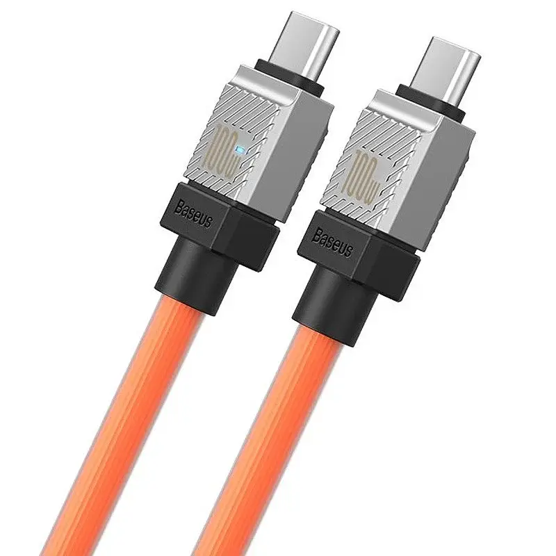 Кабель Baseus CoolPlay Series Fast Charging Cable Type-C to Type-C 100W 1m CAKW000207 Orange - фото 4