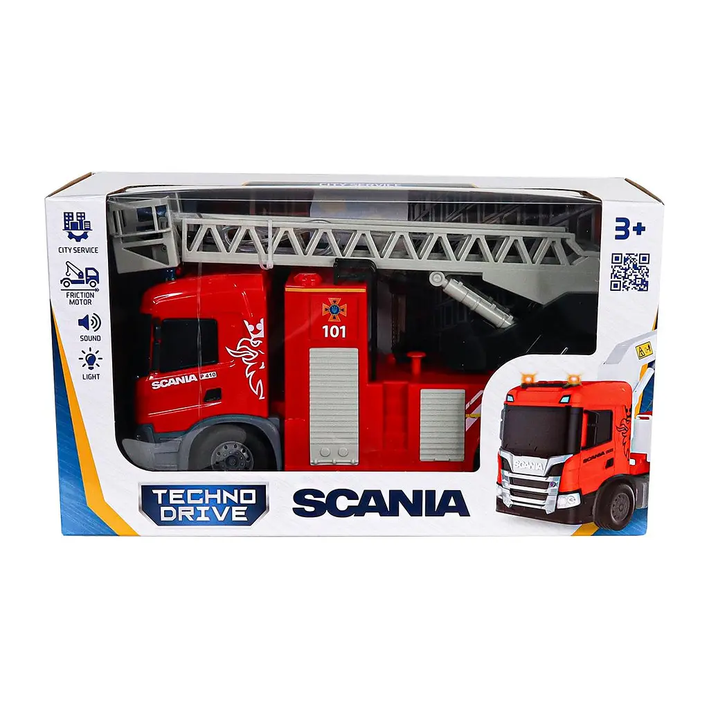 Автомодель серії "Big Truck" – ПОЖЕЖНА МАШИНА SCANIA (світло, звук, функ. води) TechnoDrive 6407KS - фото 4
