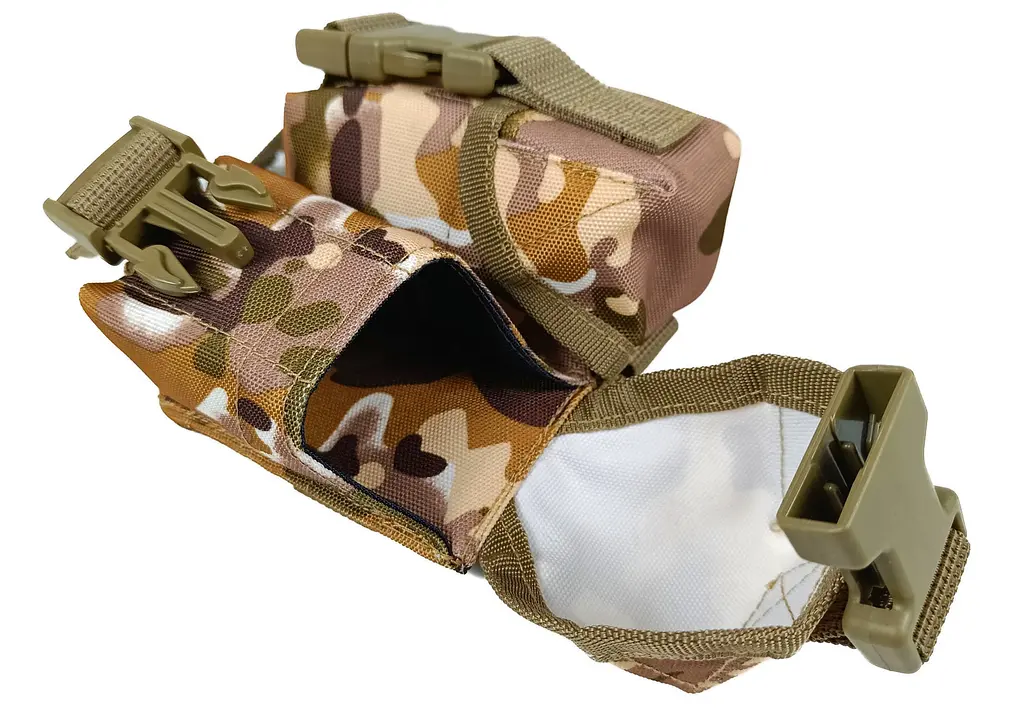 Підсумок гранатний подвійний Multicam Arid (степовий) (MOLLE, підсумок для гранат на розгрузку, жилет, РПС) - фото 4