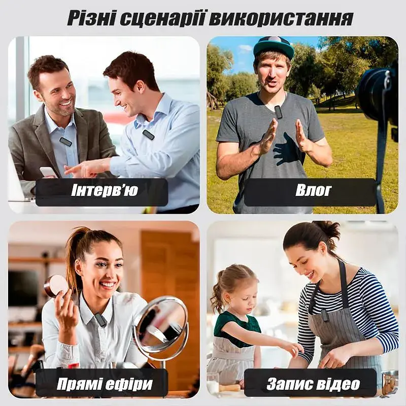 Петличка бездротова DuoMic C-Pro з зарядним кейсом USB Type C бездротовий мікрофон 2 шт - фото 9