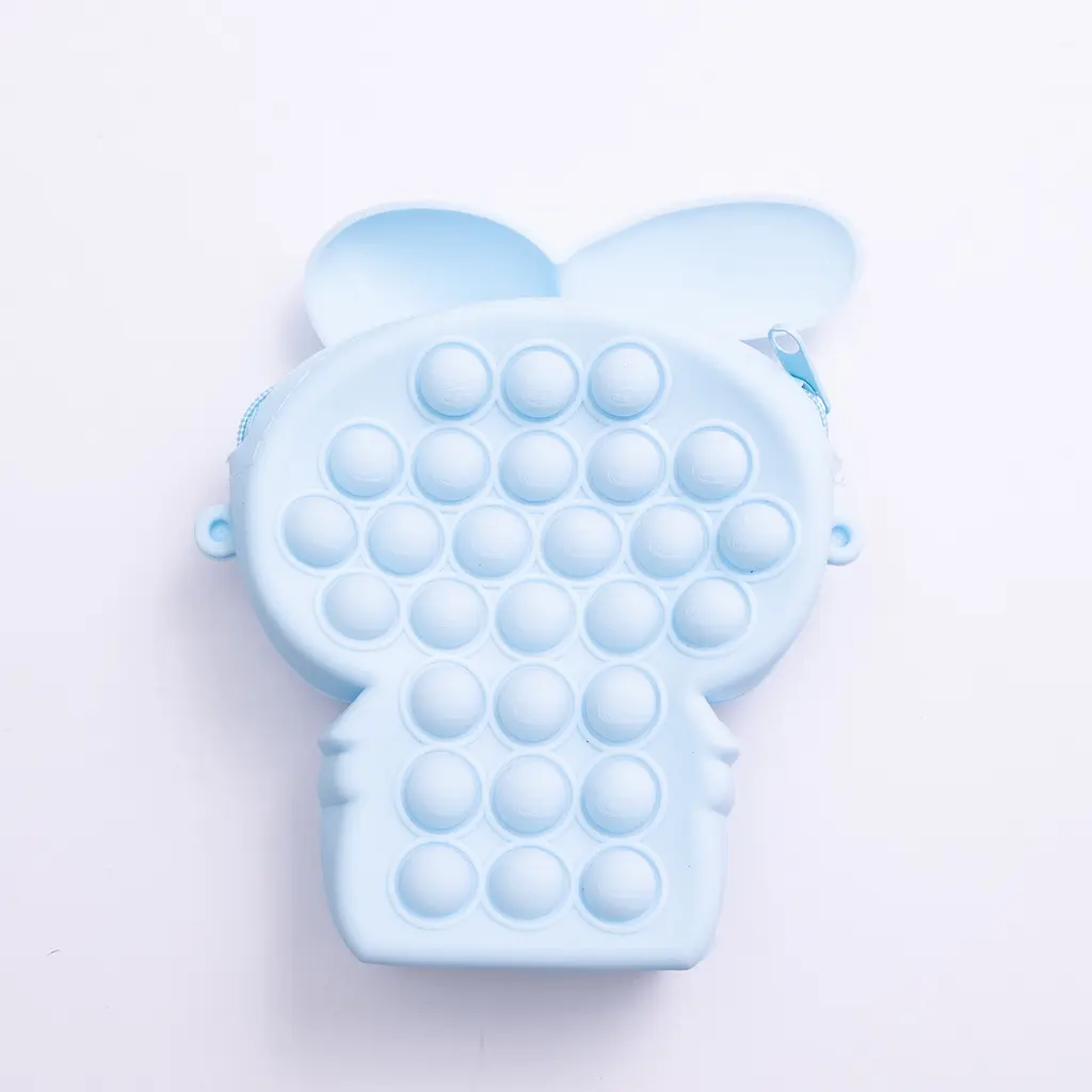 Дитяча сумочка My Melody з pop-it силіконова на блискавці 15*10*3 см, блакитний Yiwu HP-55-8BL - фото 2