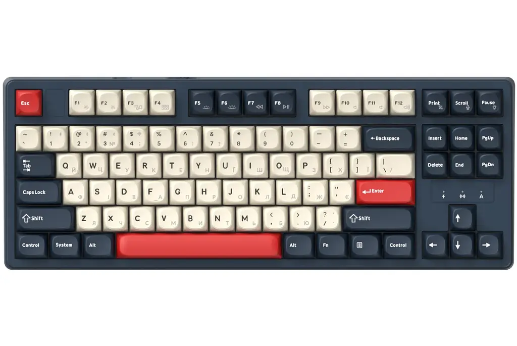 Клавиатура игровая механическая GamePro MK-285-BL Asgard Ragnar Keychron Super Red Switch Bluetooth 5.2/2.4 ГГц/USB Blue - фото 13