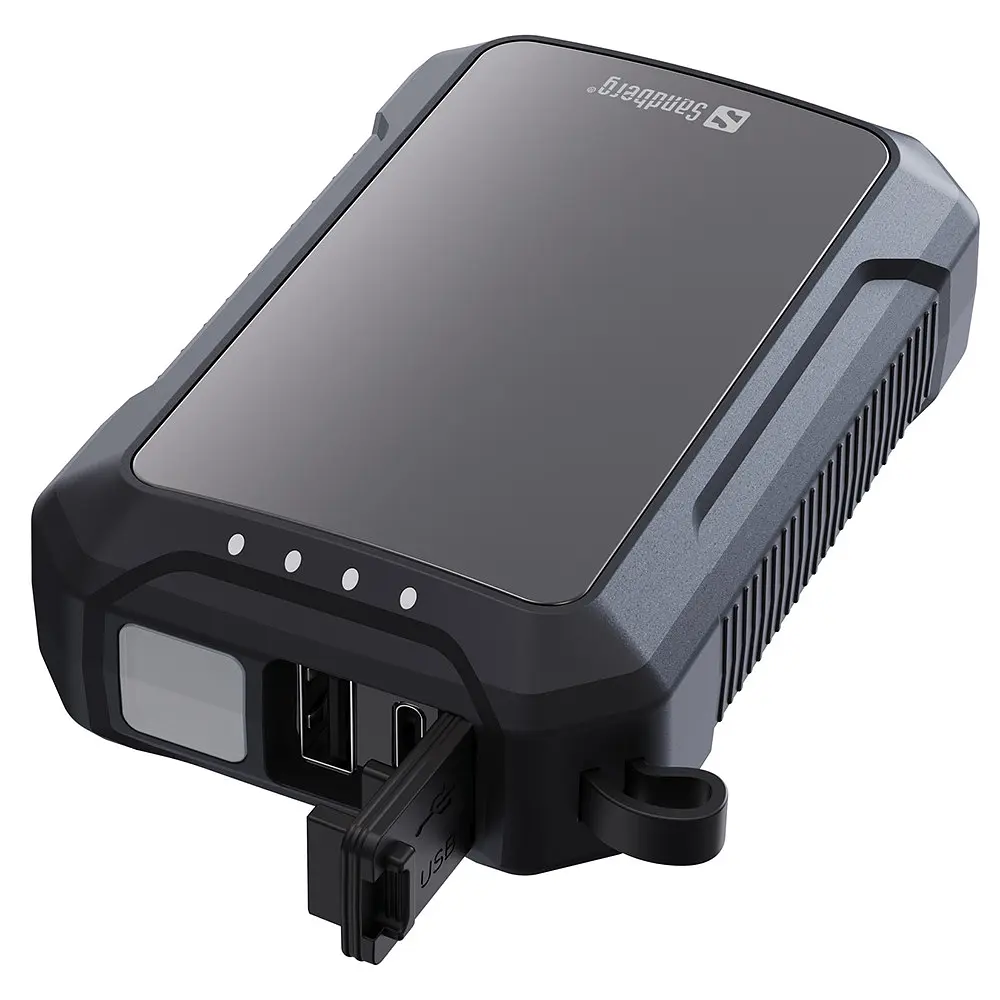 Універсальна мобільна батарея Sandberg 10000mAh Hand Warmer з обігрівачем рук 2A, USB, Type-C in, PowerThru, LED ліхтар 1W - фото 2