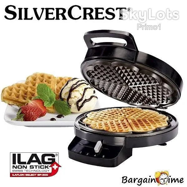 Вафельница сердечки Silver Crest SWE 1200 black - фото 4