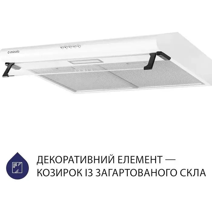 Вытяжка плоская Minola HPL 615 WH - фото 3