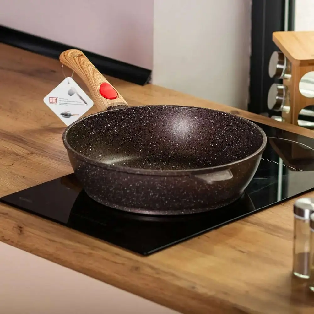 Сковорода універсальна MGC алюмінієва 28 см зі знімною ручкою, кавовий MGC HP-4-465CO - фото 6