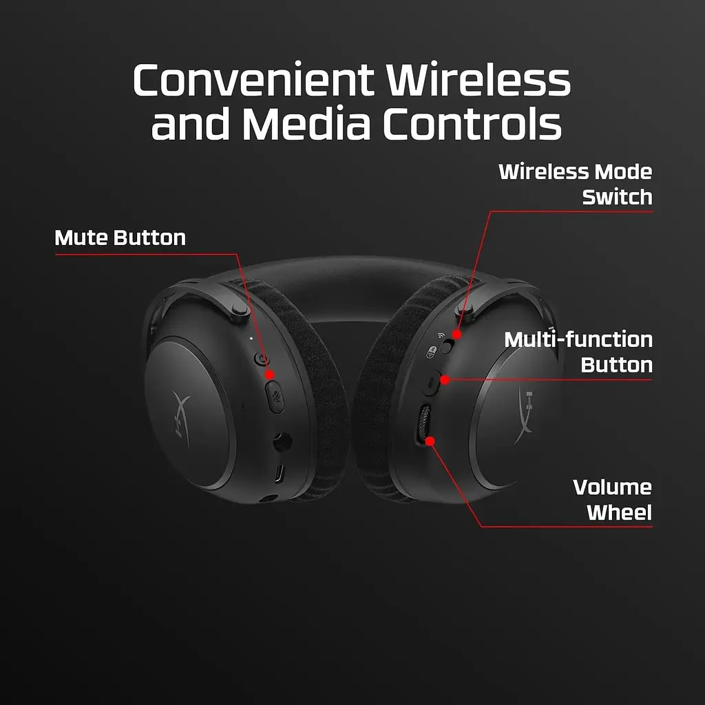 Игровая гарнитура HyperX Cloud Alpha 2 WL/BT/mini-jack/USB-A/USB-C Black (AJ5C7AA) - фото 15