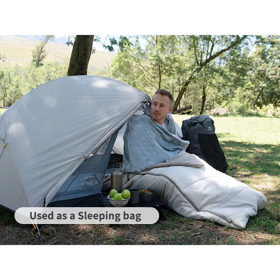 Спальний мішок Naturehike CNK2300SD022, світло-сірий (6976507667333) - фото 11