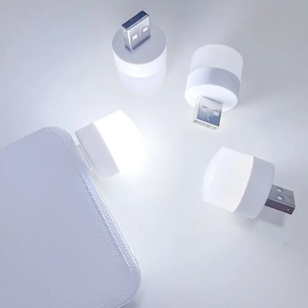USB LED лампочка циліндрична, холодне світло біла - фото 4