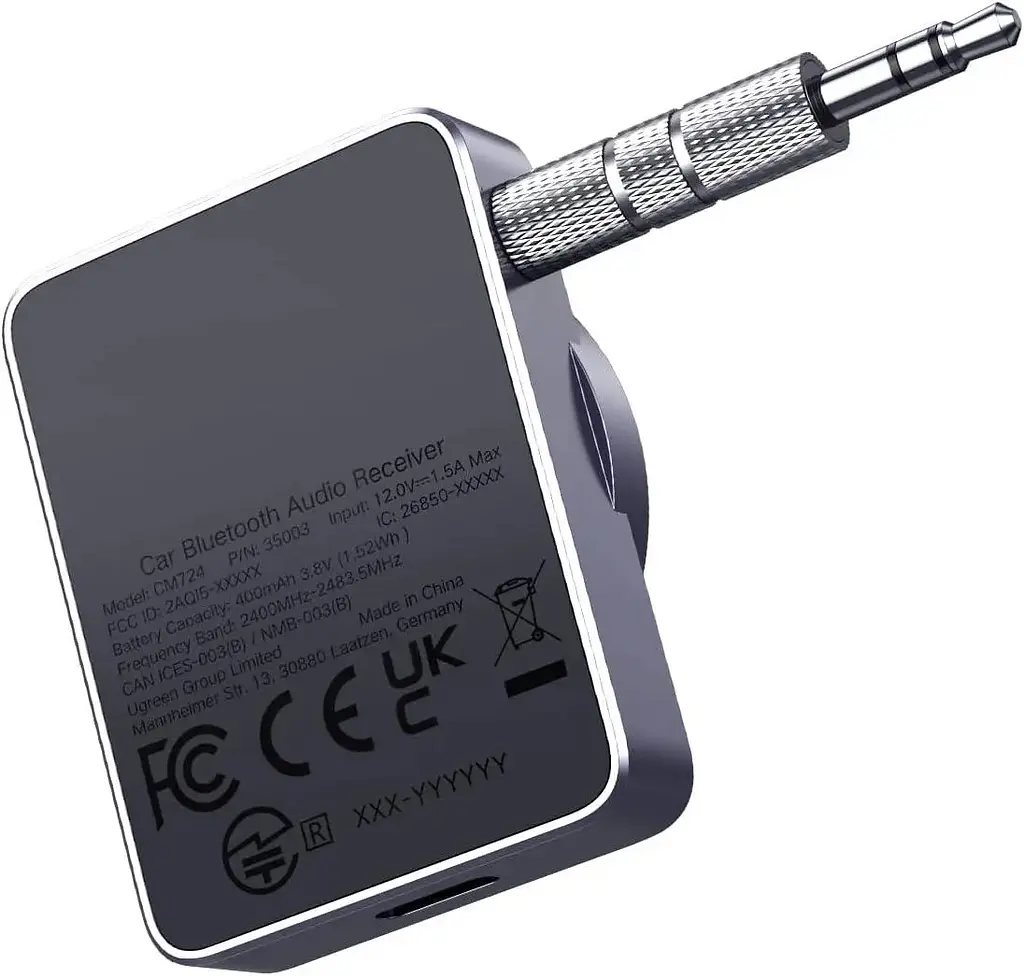 Адаптер бездротовий - Ugreen CM724 Bluetooth 5.3 - AUX 3.5 Receiver Audio Adapter (35003) UGR-35003 - фото 3